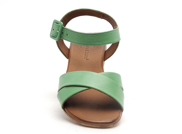 Lune et l autre nu pieds plats femme colette vert