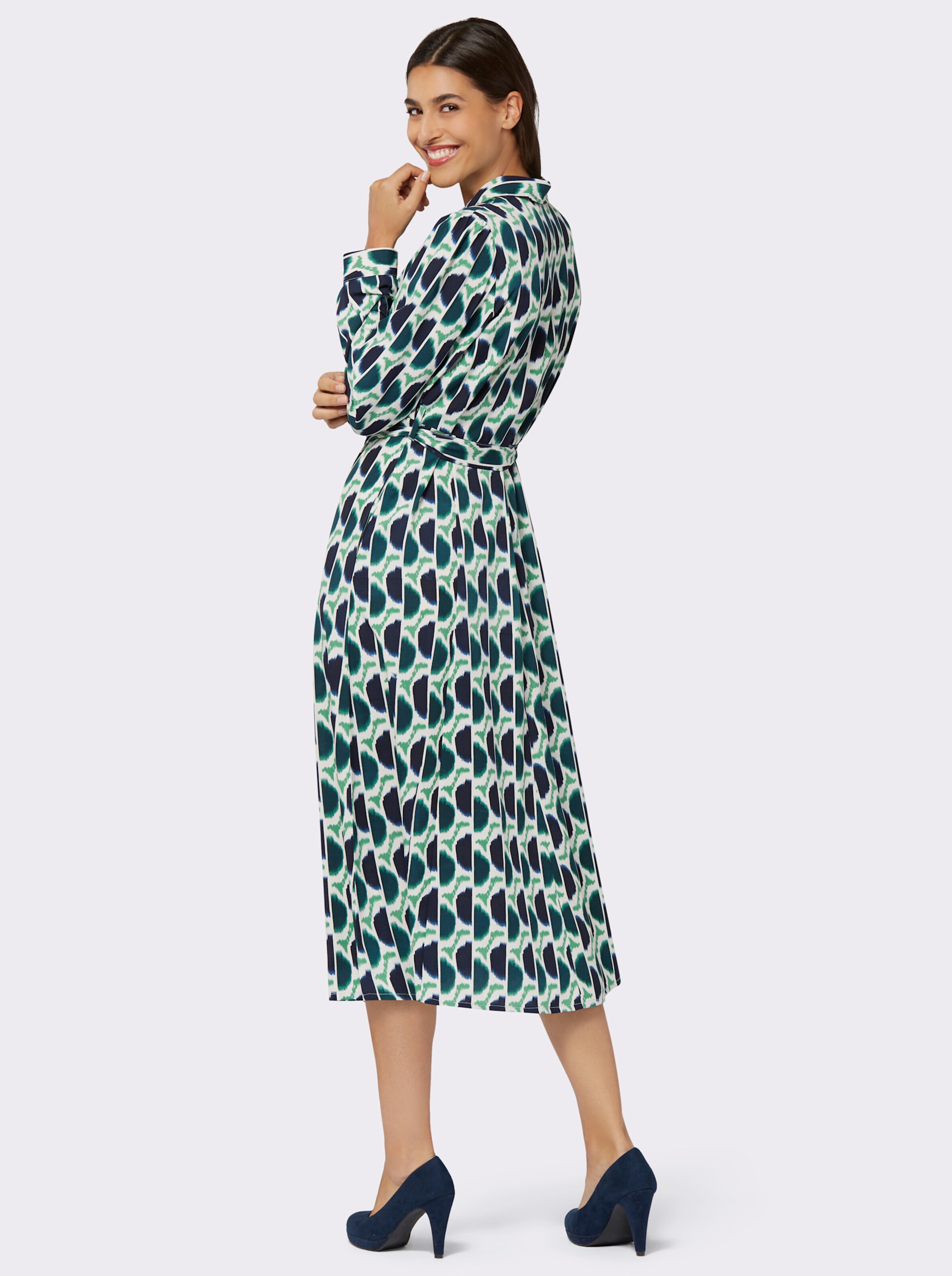 Hemdblusenkleid mit Bindegürtel