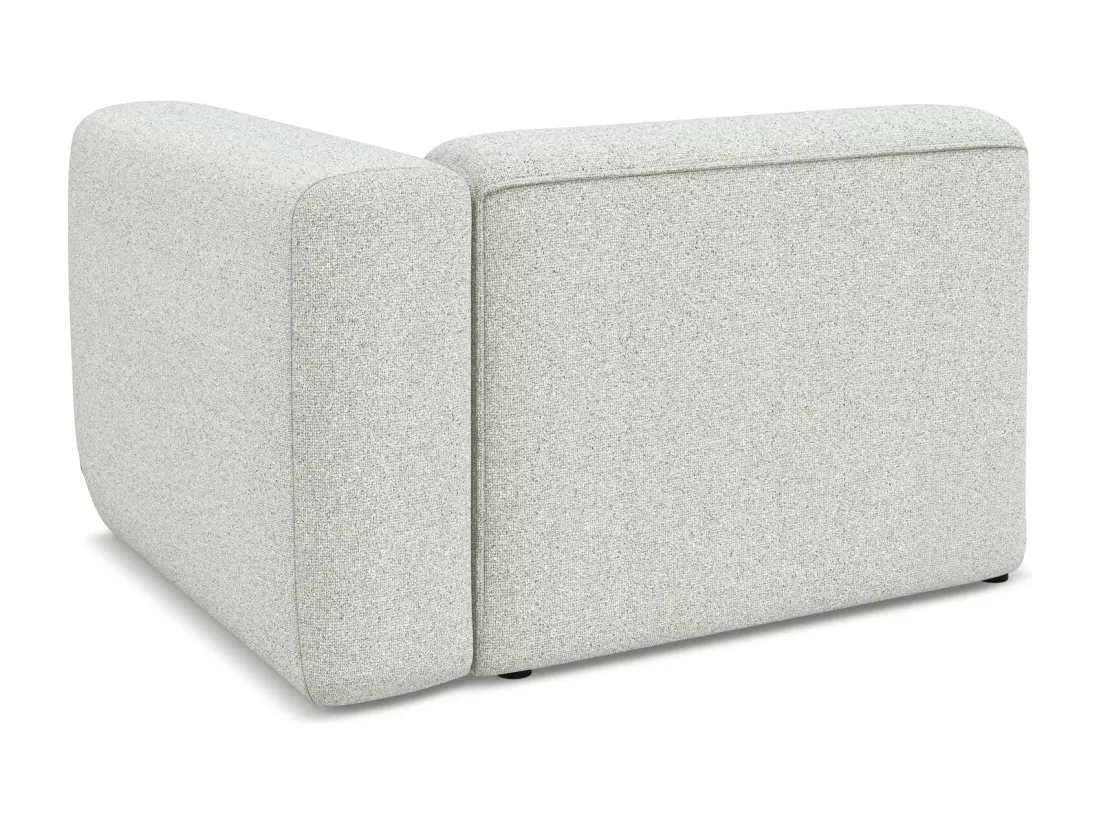 Module avec accoudoirs droit en tissu texturé - beige - EKAHI