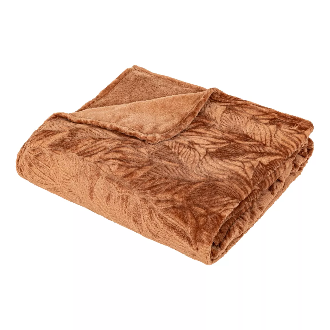 Plaid doux flanelle (180 x 230 cm) Ryo Marron