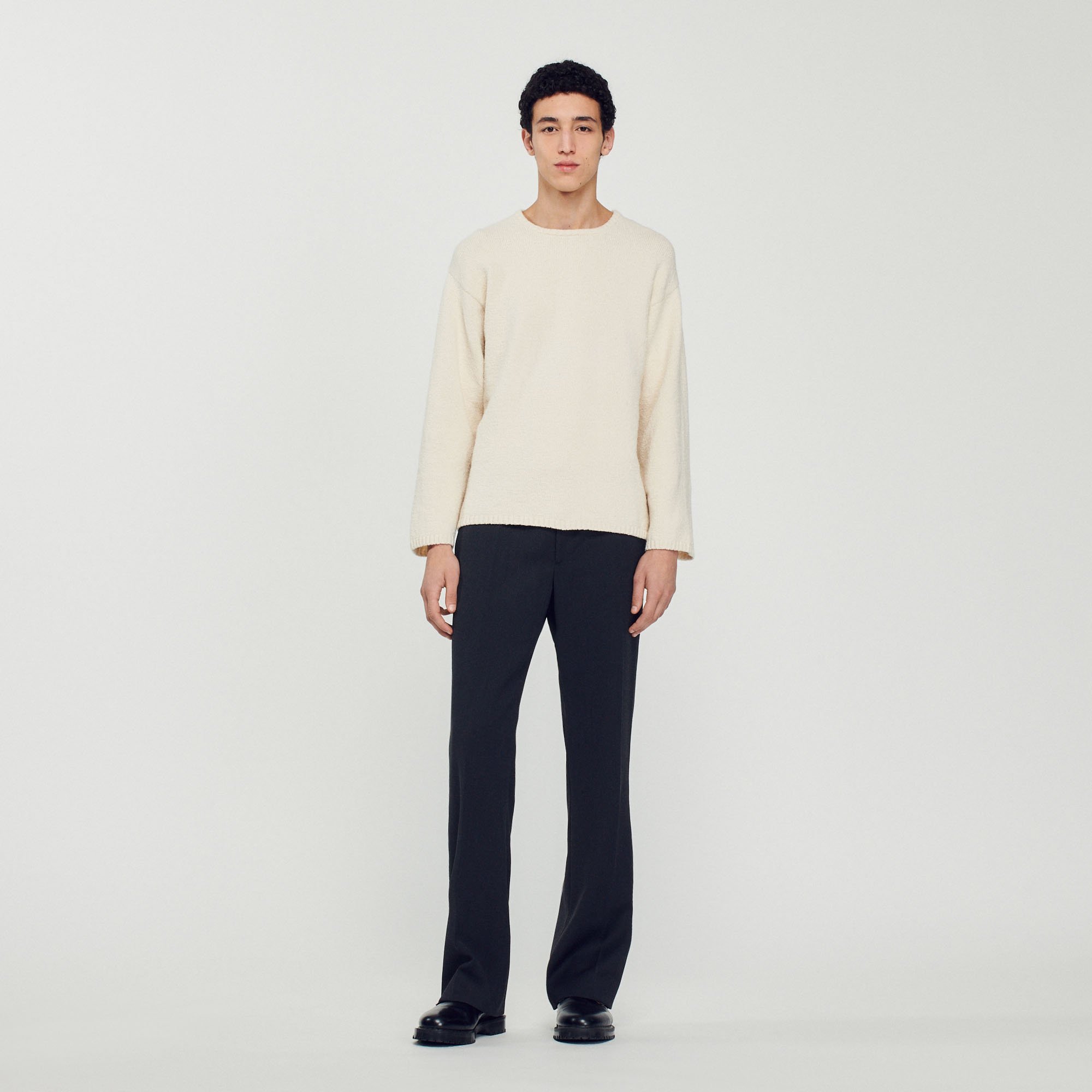 Pull en maille bouclee