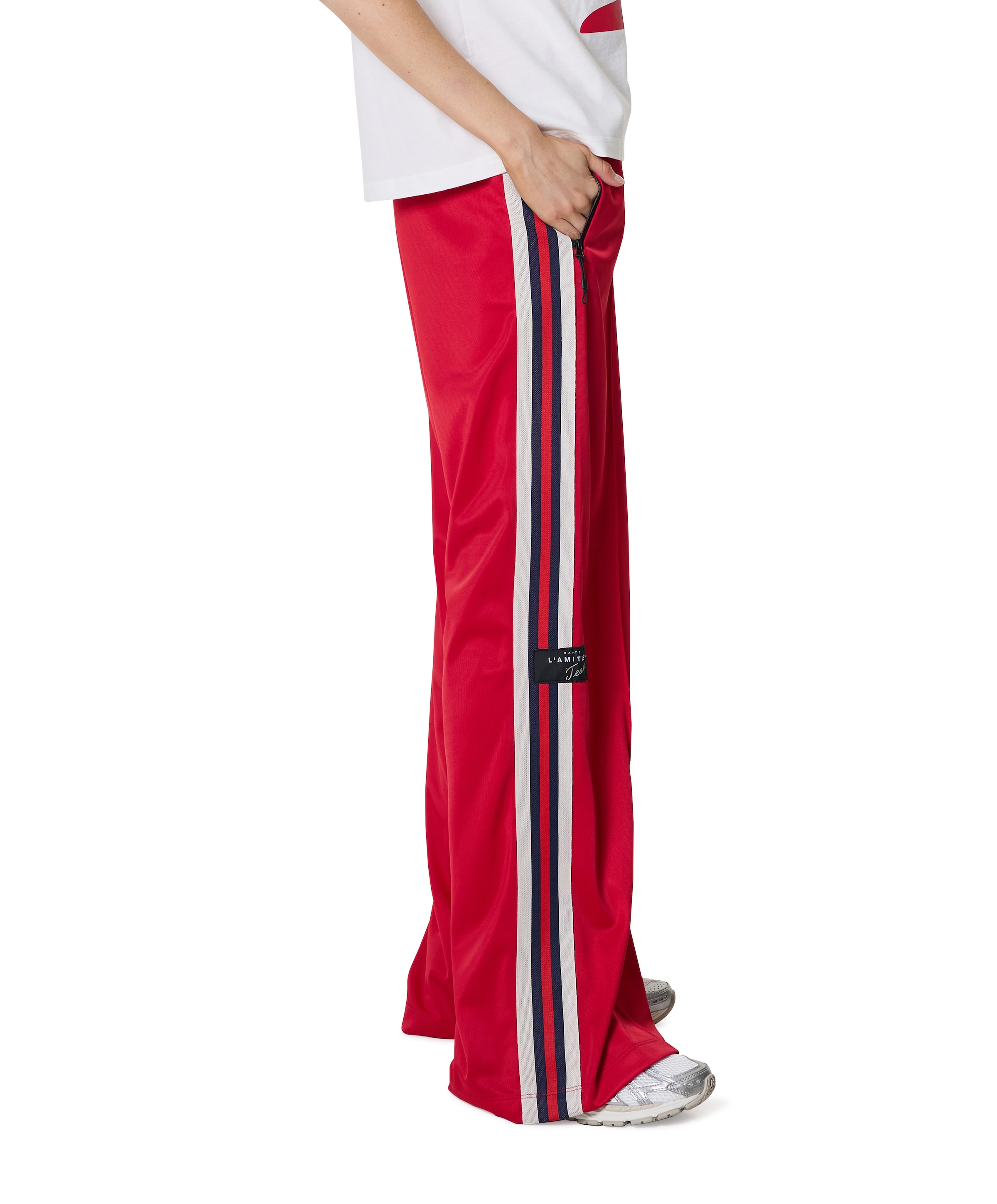 Haute L'Amitié Baggy RN Track Tall dames broek rood