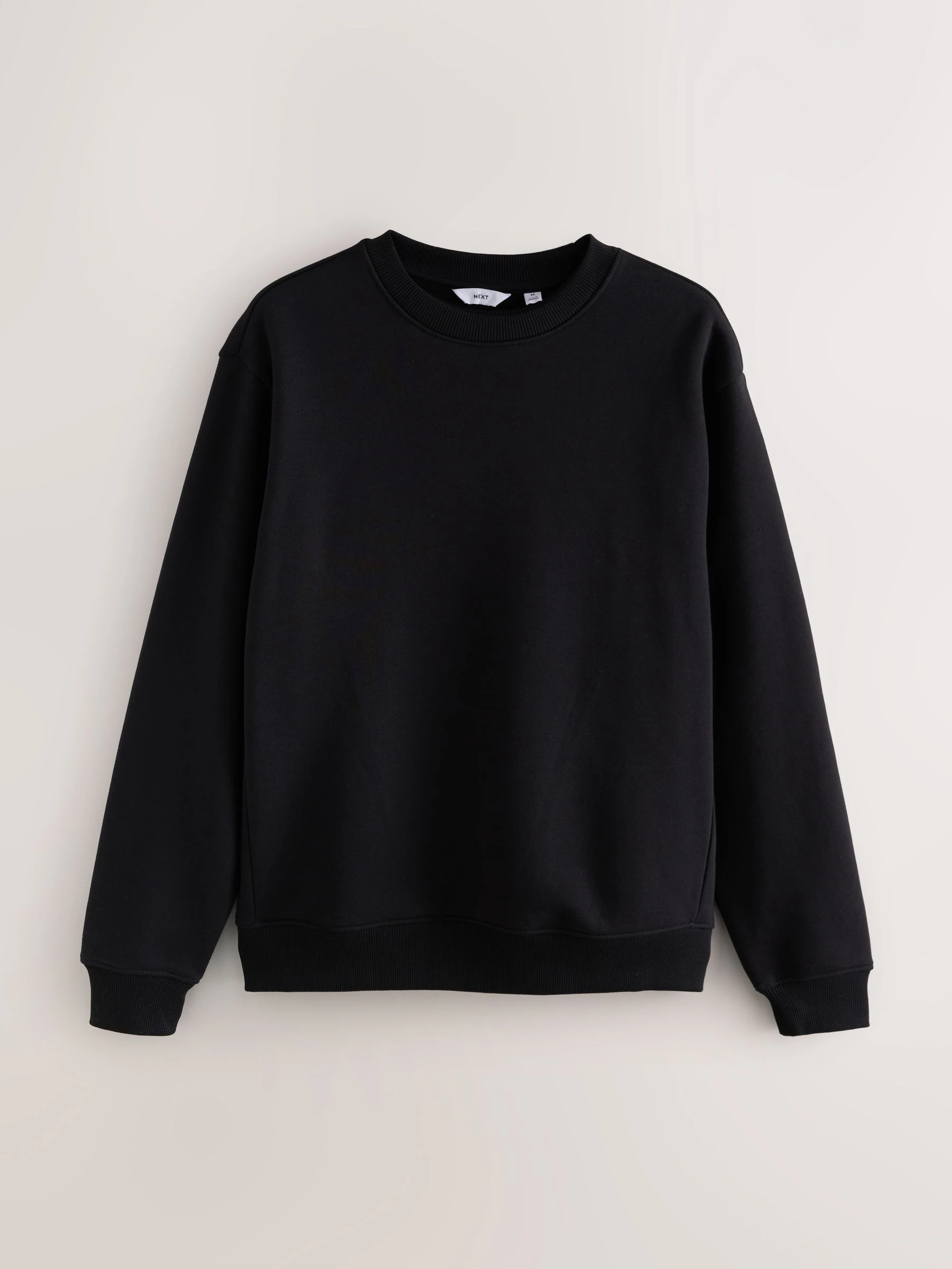 Zwart/chocoladebruin - Cotton Rich Jersey Crew Sweatshirts 2 Pack