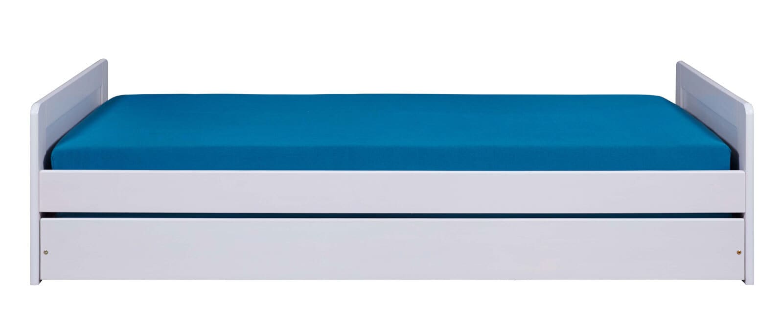 Stauraum-/Funktionsbett Danny 90 x 190 cm Kiefer massiv weiß lackiert
