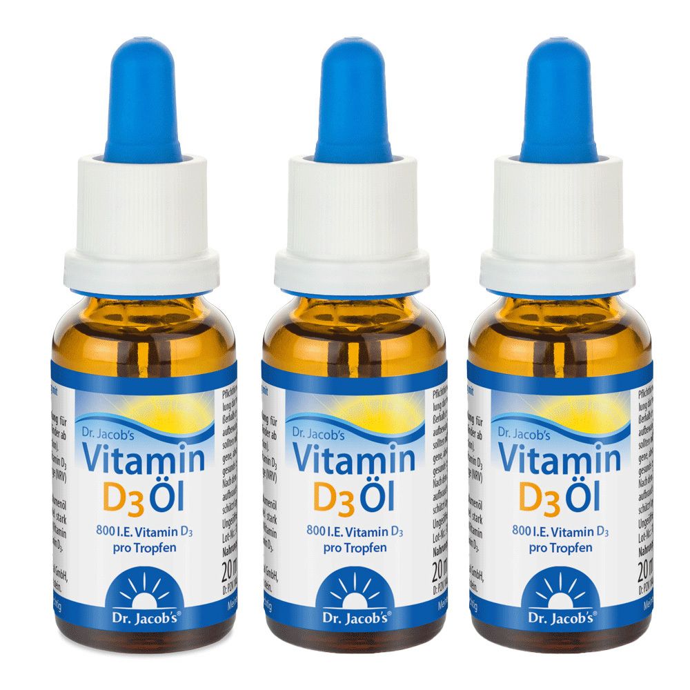 Dr. Jacob's Vitamin D3 Öl 640 Tropfen 800 IE D3 vegetarisch