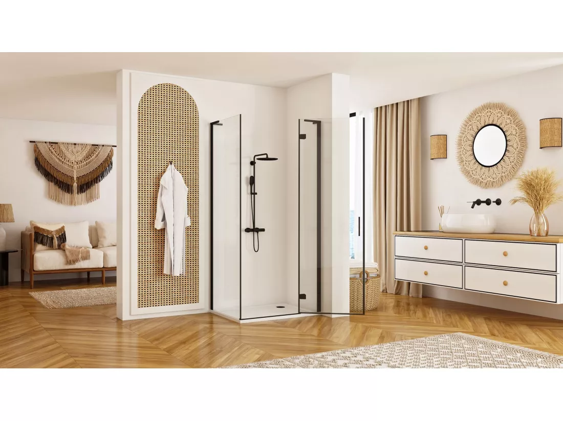 Cabine De Douche Rea Hugo 100X90 Black