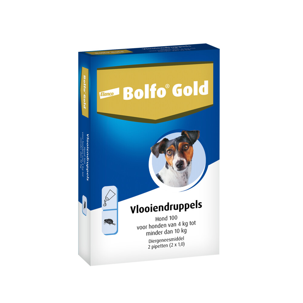 Bolfo Gold Anti Vlooiendruppels Hond 4 - 10 kg 2 pipetten
