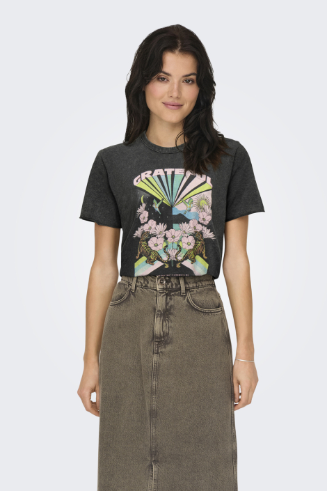 Only zwarte dames t-shirt