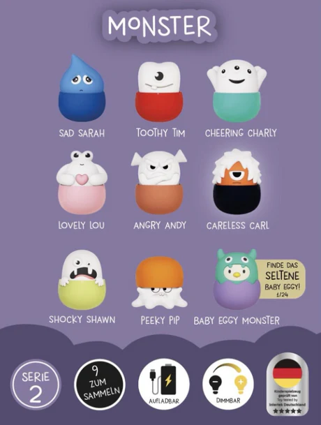 Megalight Eggy mystery light blindbox monsters