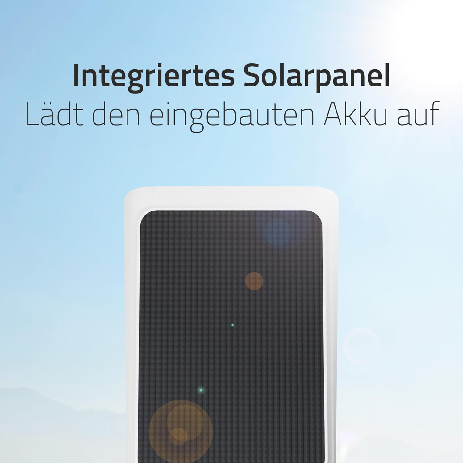 WiFi Solar IP Kamera 2K 1440p Infrarot LED's Nachtsichtfunktion / Micro SD / Wandhalterung iOS/Android (IP66) - Weiss