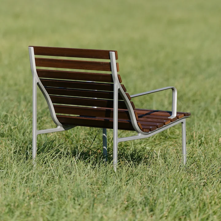 HAY - Traverse Outdoor Lounge Armlehnstuhl, Aluminium / Esche geölt