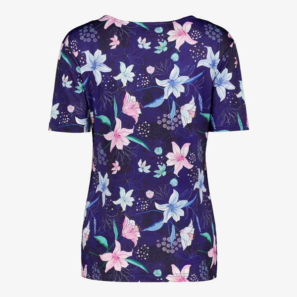 TwoDay dames top paars met bloemenprint
