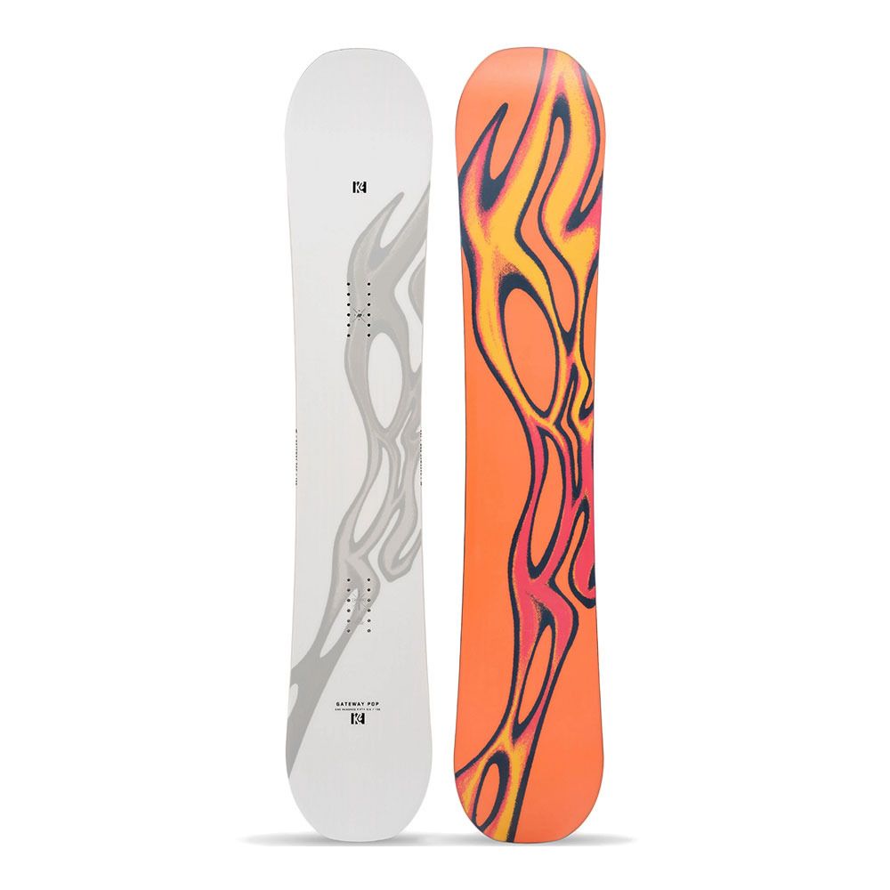 K2 GATEWAY POP 2024 - Snowboard all mountain Homme white/orange
