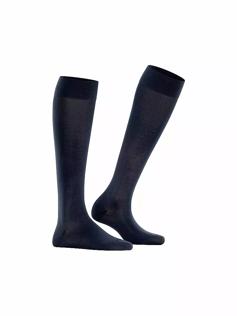 FALKE Kniestrümpfe COTTON TOUCH dark navy dunkelblau