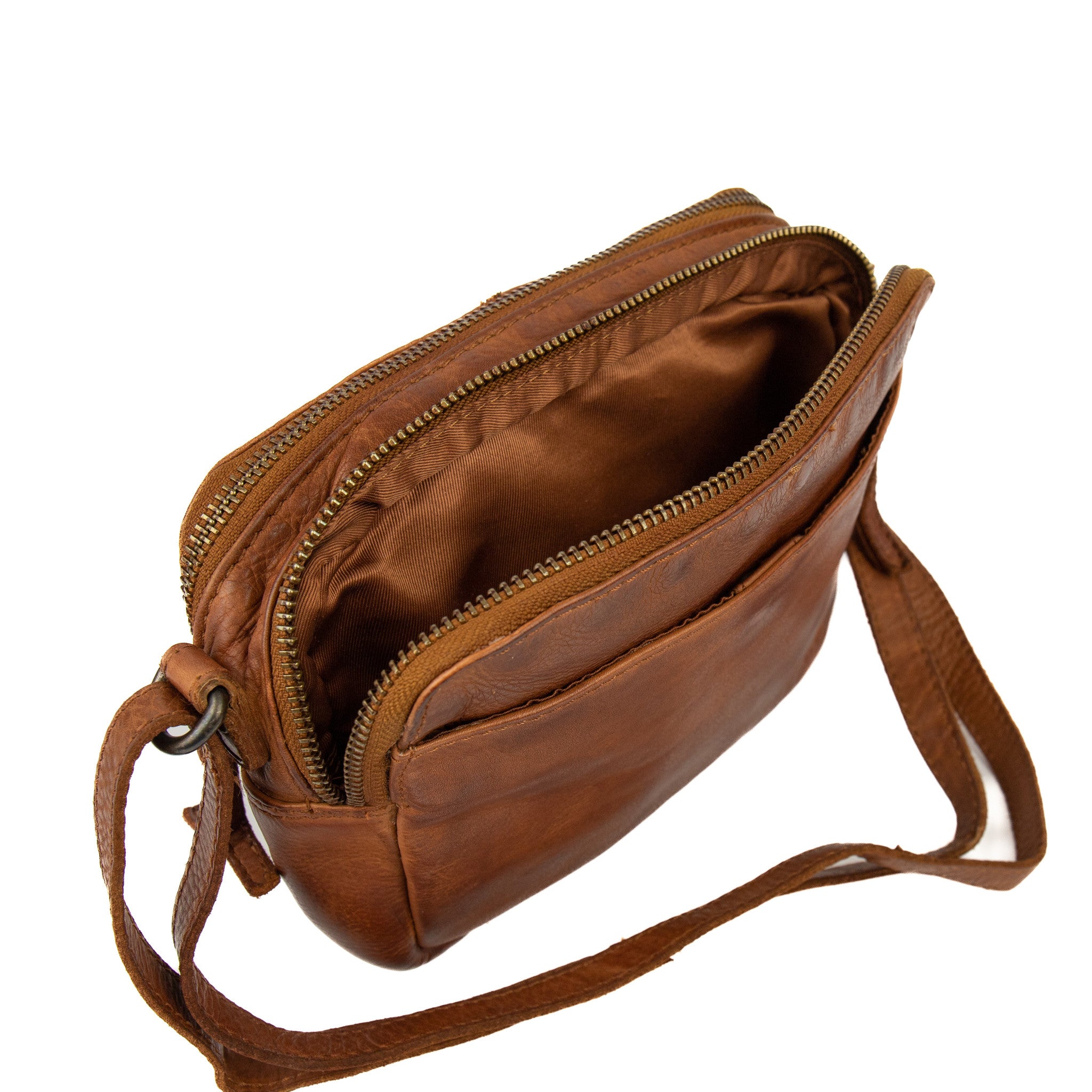 Schoudertasje 'Irem' cognac - CL 42298 Cognac