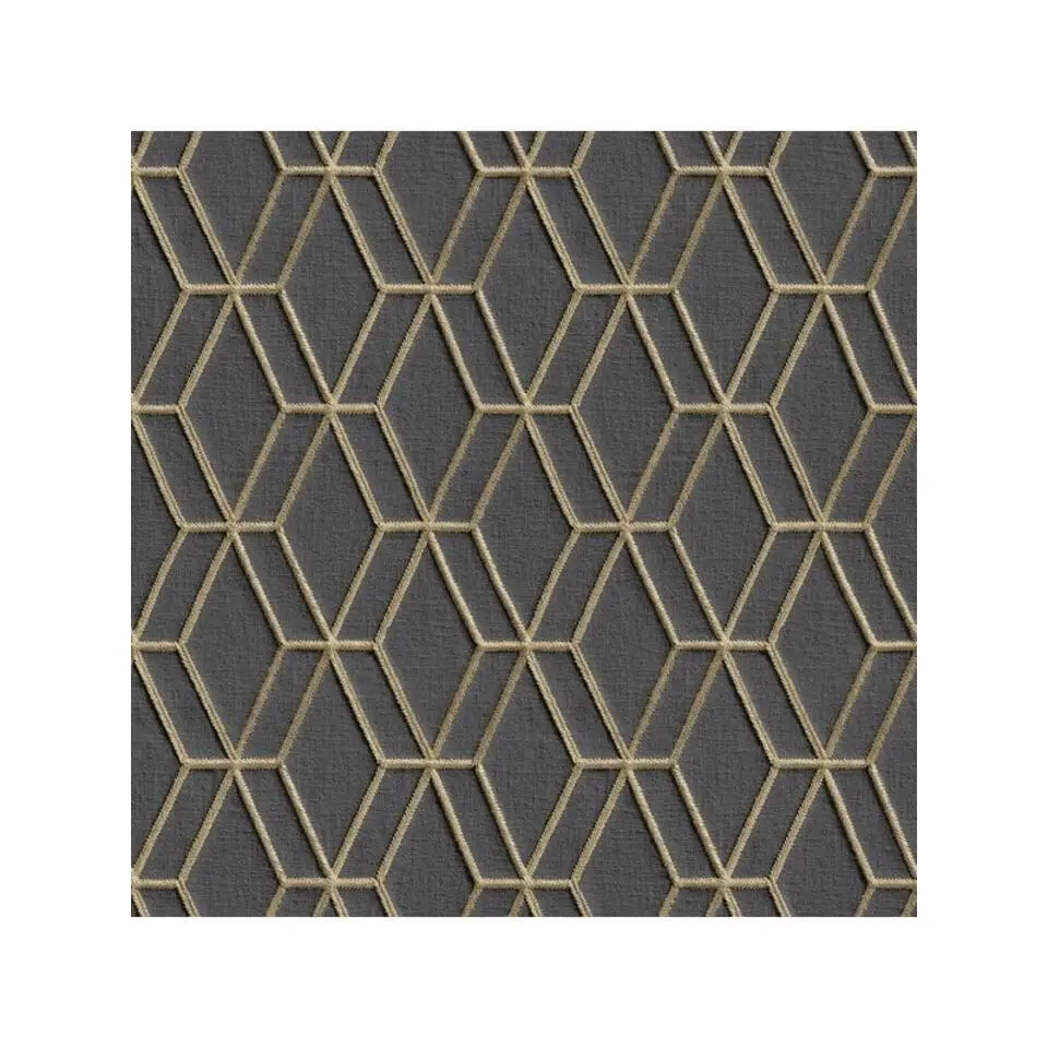 Dutch Wallcoverings - Wallstitch hexagonal black - 0,53x10,05m