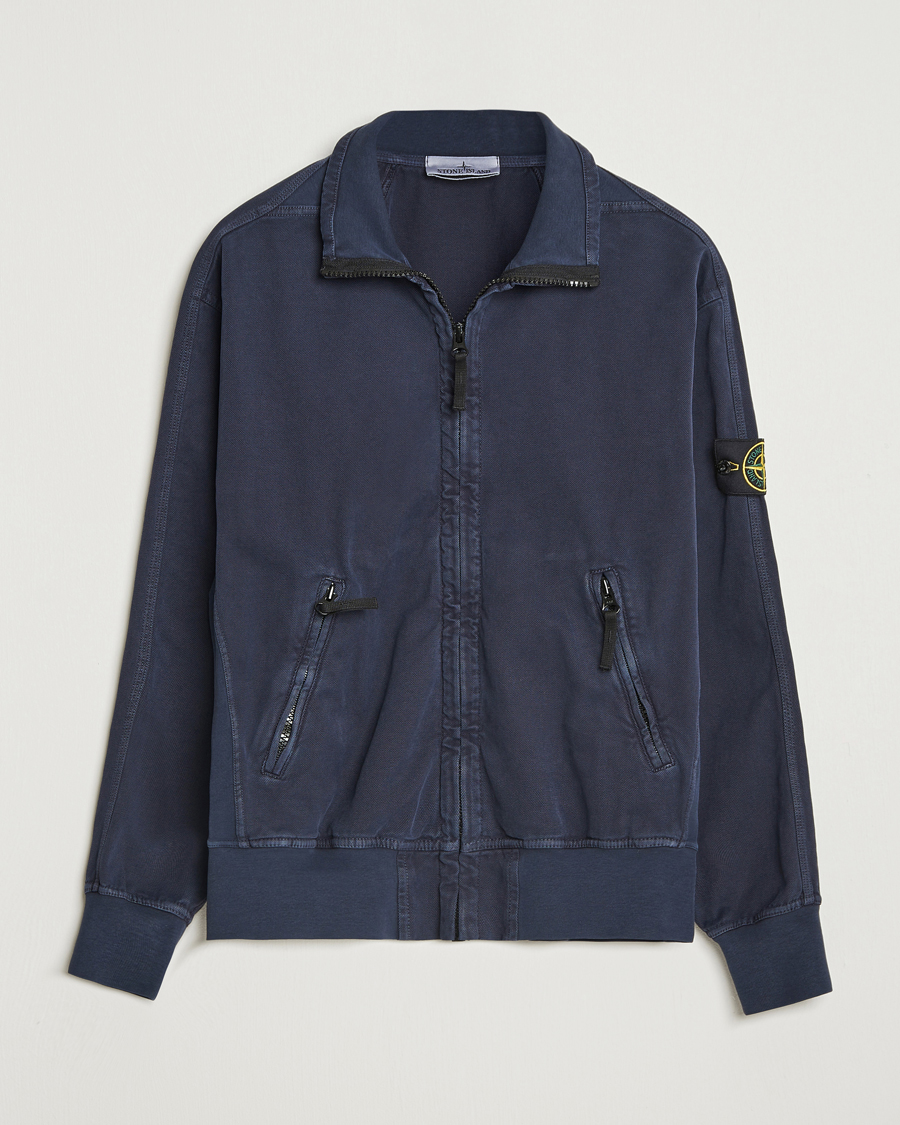Stone Island Organic Panama Cotton Track Jacket Ink