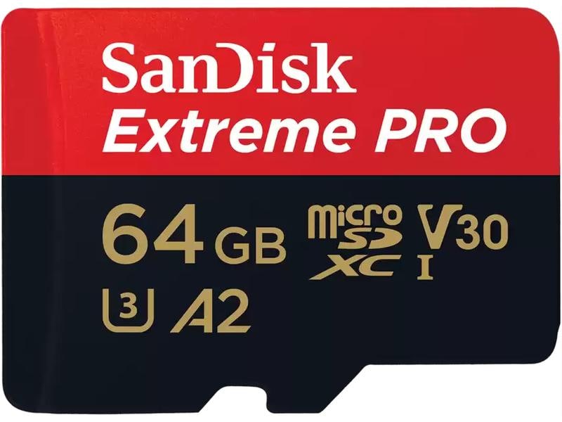 SanDisk microSDXC-Karte Extreme PRO 64 GB Professionelle microSDXC-Speicherkarte mit 64 GB Kapazität