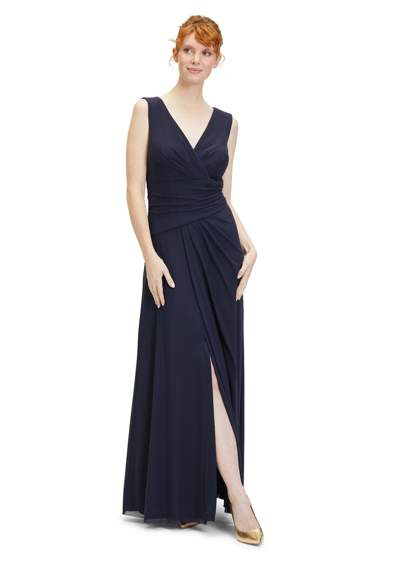 Vera Mont| Damen Abendkleid mit V-Ausschnitt