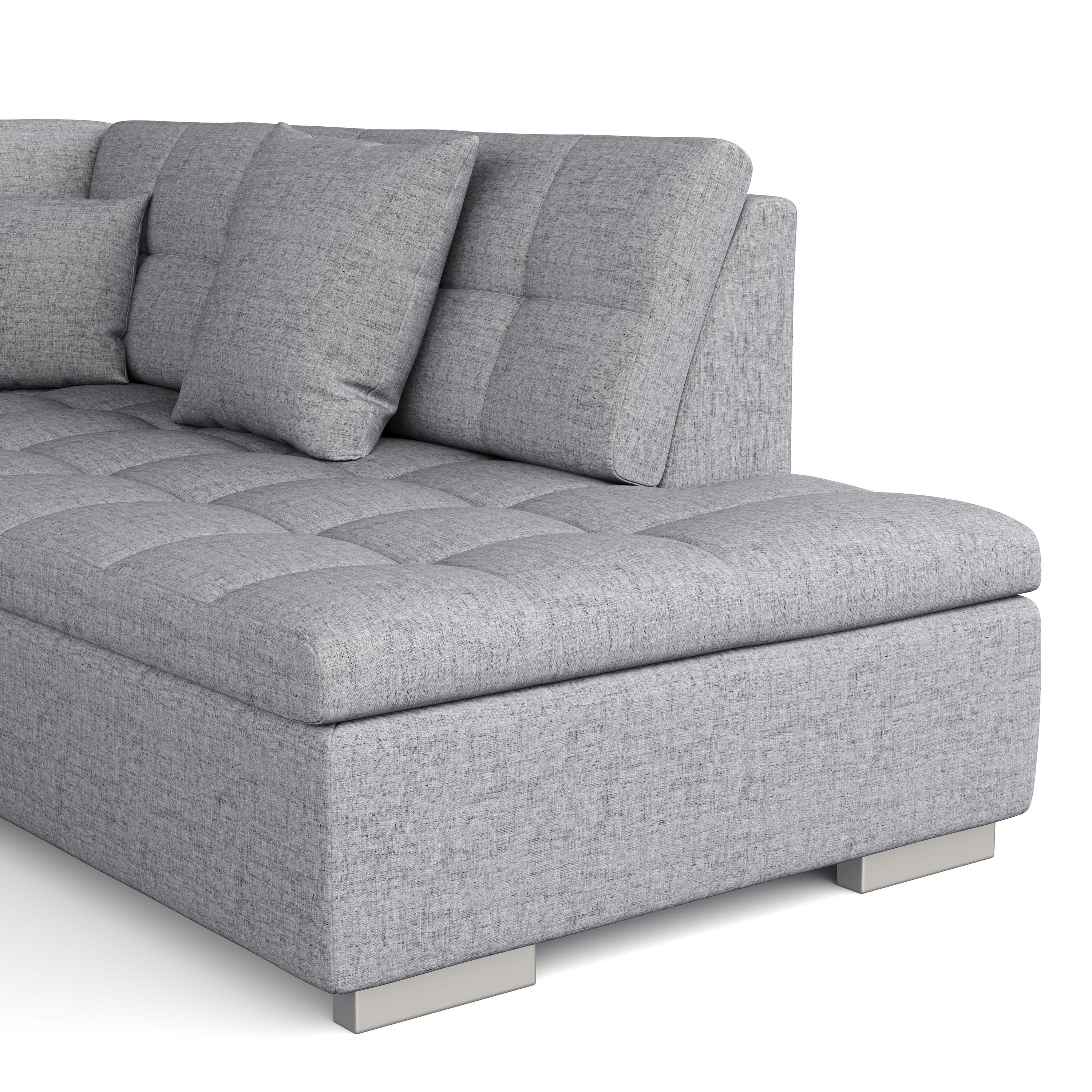 Ecksofa ARIA links grau