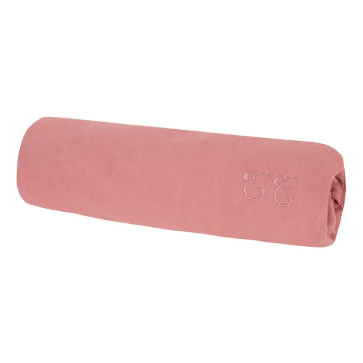 Tartine et Chocolat Drap housse Toile de Jouy | Rose pêche