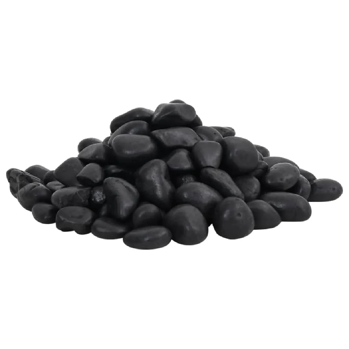 vidaXL Galets polis 25 kg noir 2-5 cm