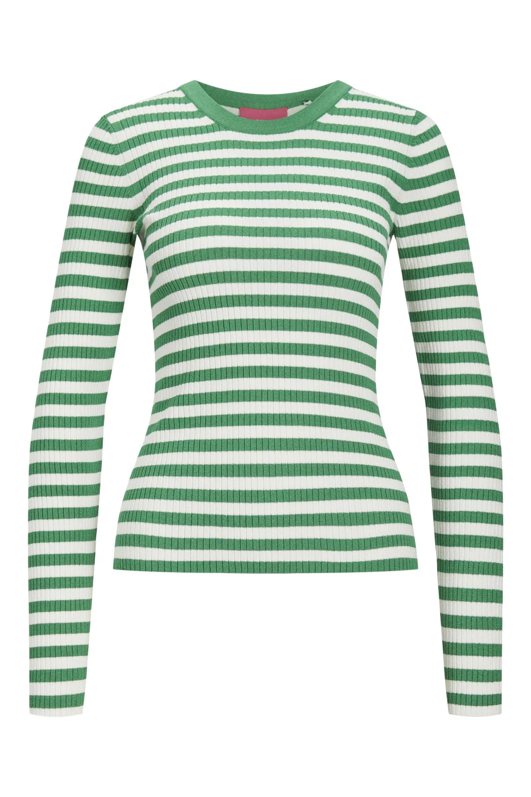 Jjxx Jxjodi Tight Stripe Crew Neck Knit 4412396 medium green cloud dancer