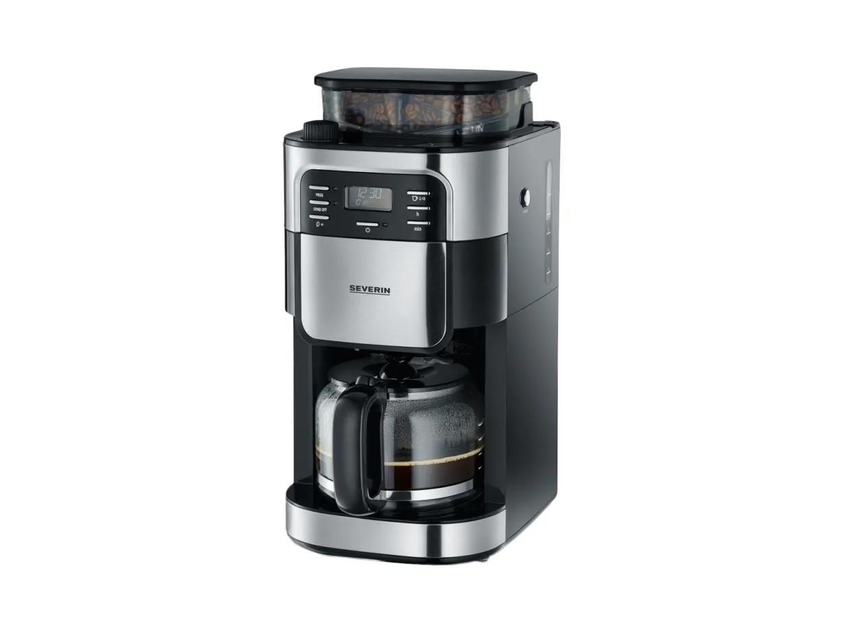 SEVERIN KA 4810 - Kaffemaskine - 10 kopper - rustfrit stål/sort