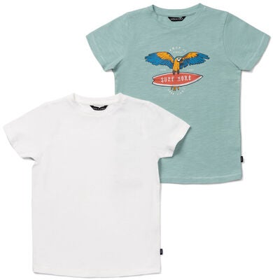 Luca & Lola Riccione T-Shirt 2-pack, Green/White