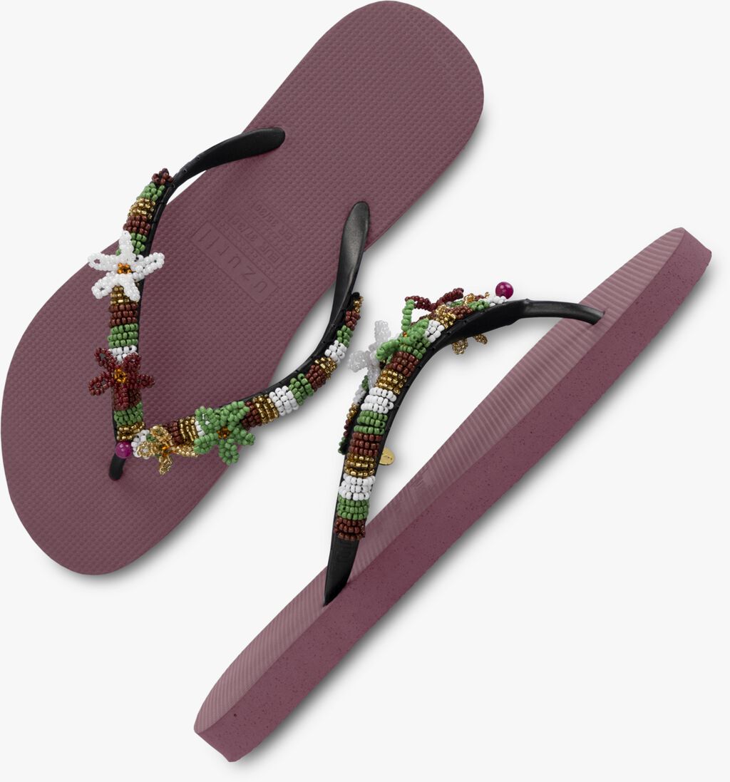UZURII paarse uzurii teenslippers las dalias gold