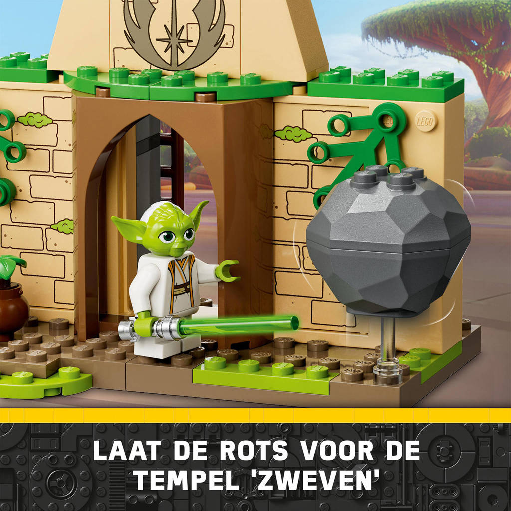 YodaTenoo Jedi tempel Bouwbaar Yoda Speelgoed met Lichtzwaarden en Speederbike 75358