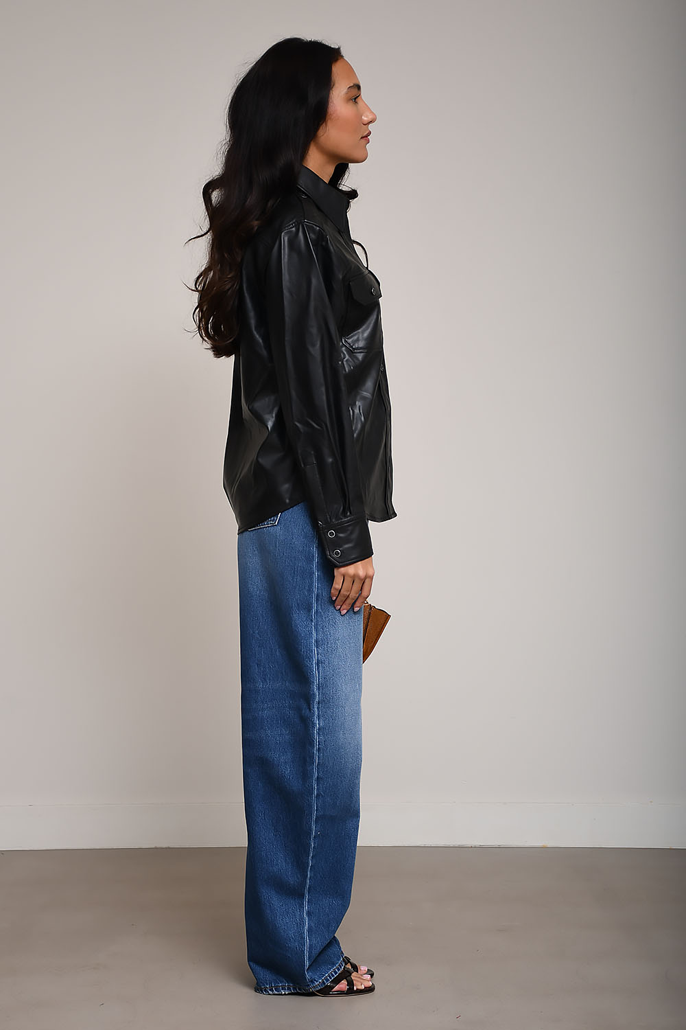 Noee faux leather shirt