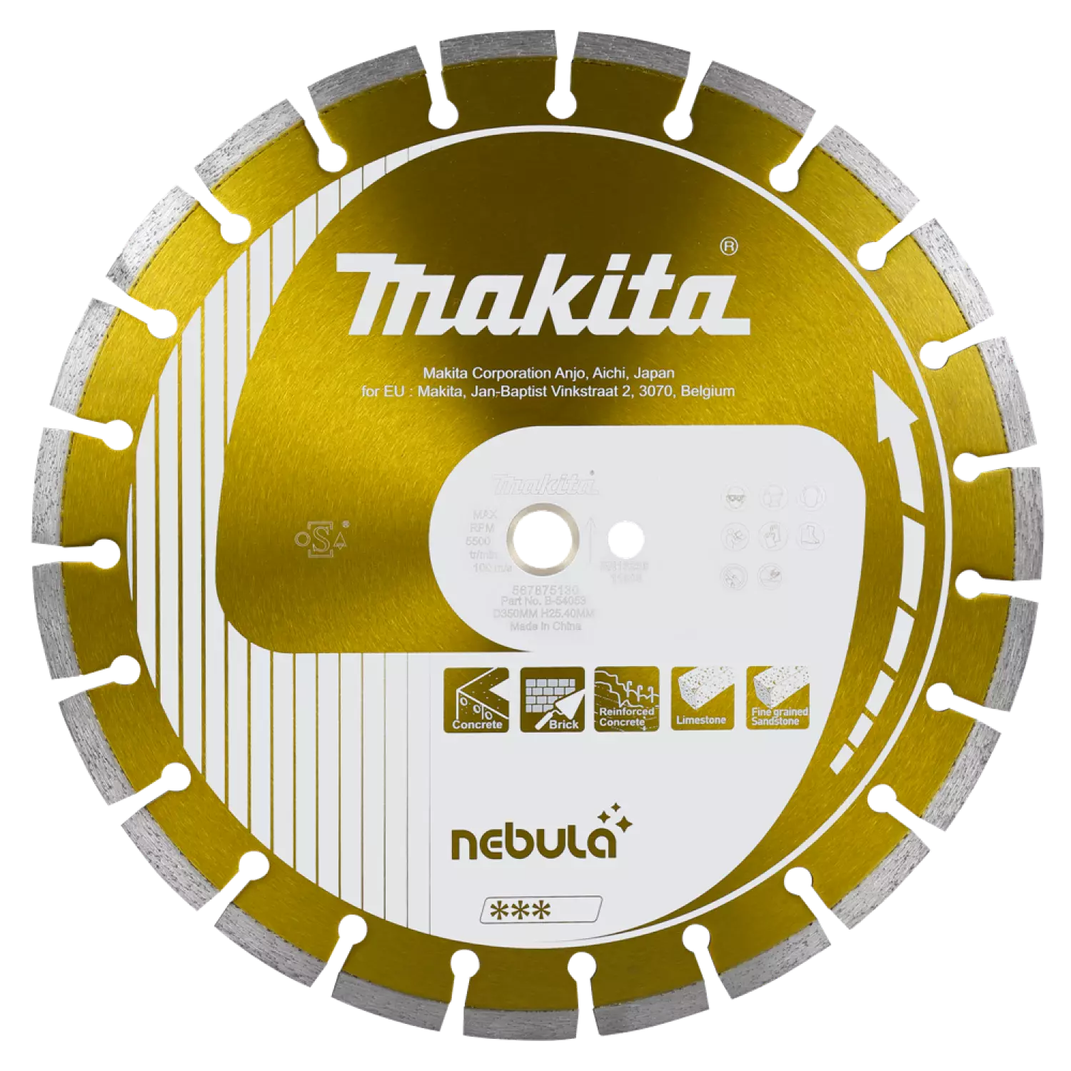 Makita B-54053 Diamantschijf - 350 x 25,4mm - Universeel