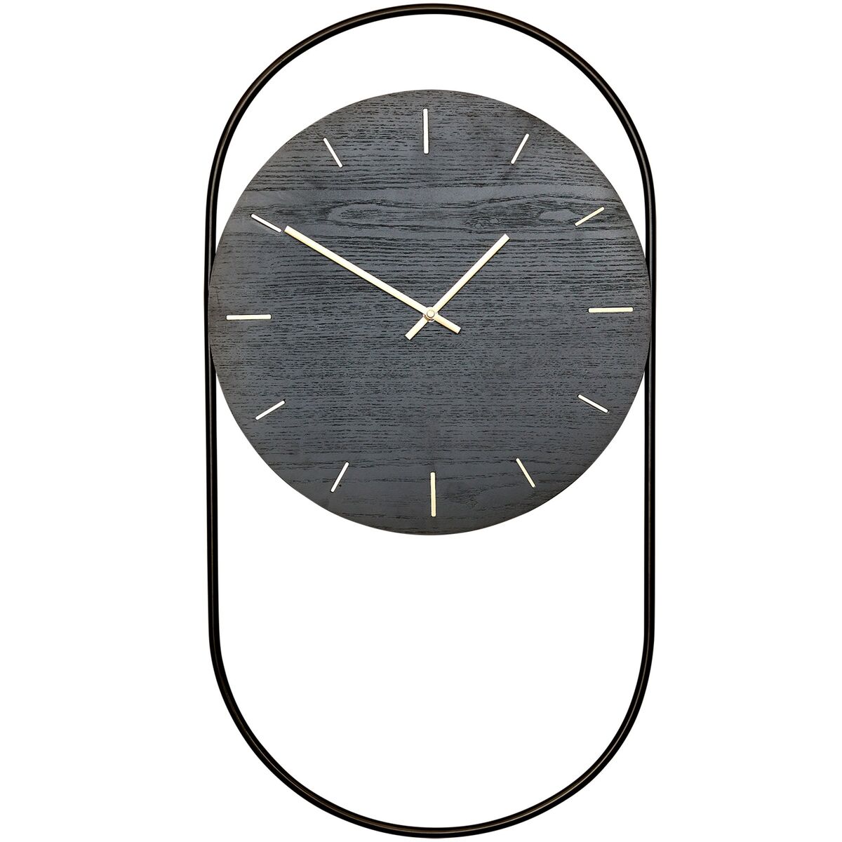 A-Wall klokke svart/metall