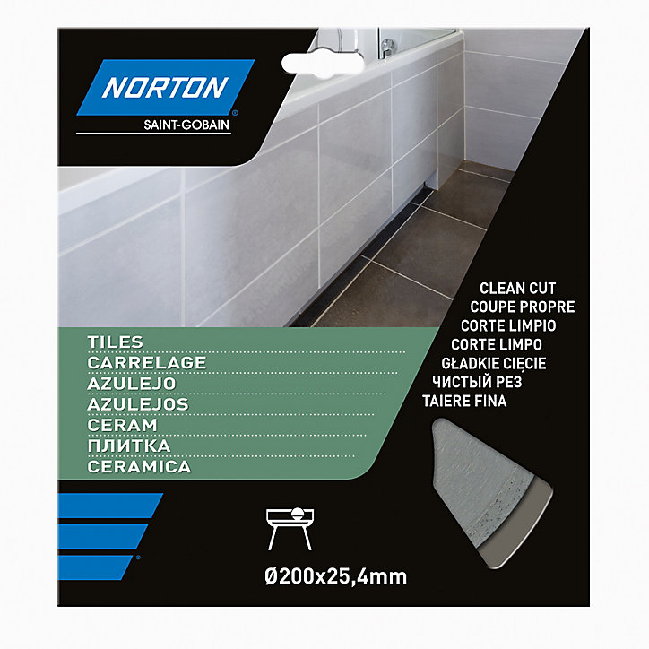 Disque diamant continu carrelage Norton 200x25,4 mm