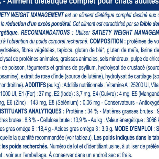 Royal Canin Veterinary Diet Satiety Support Weight Management pour chats