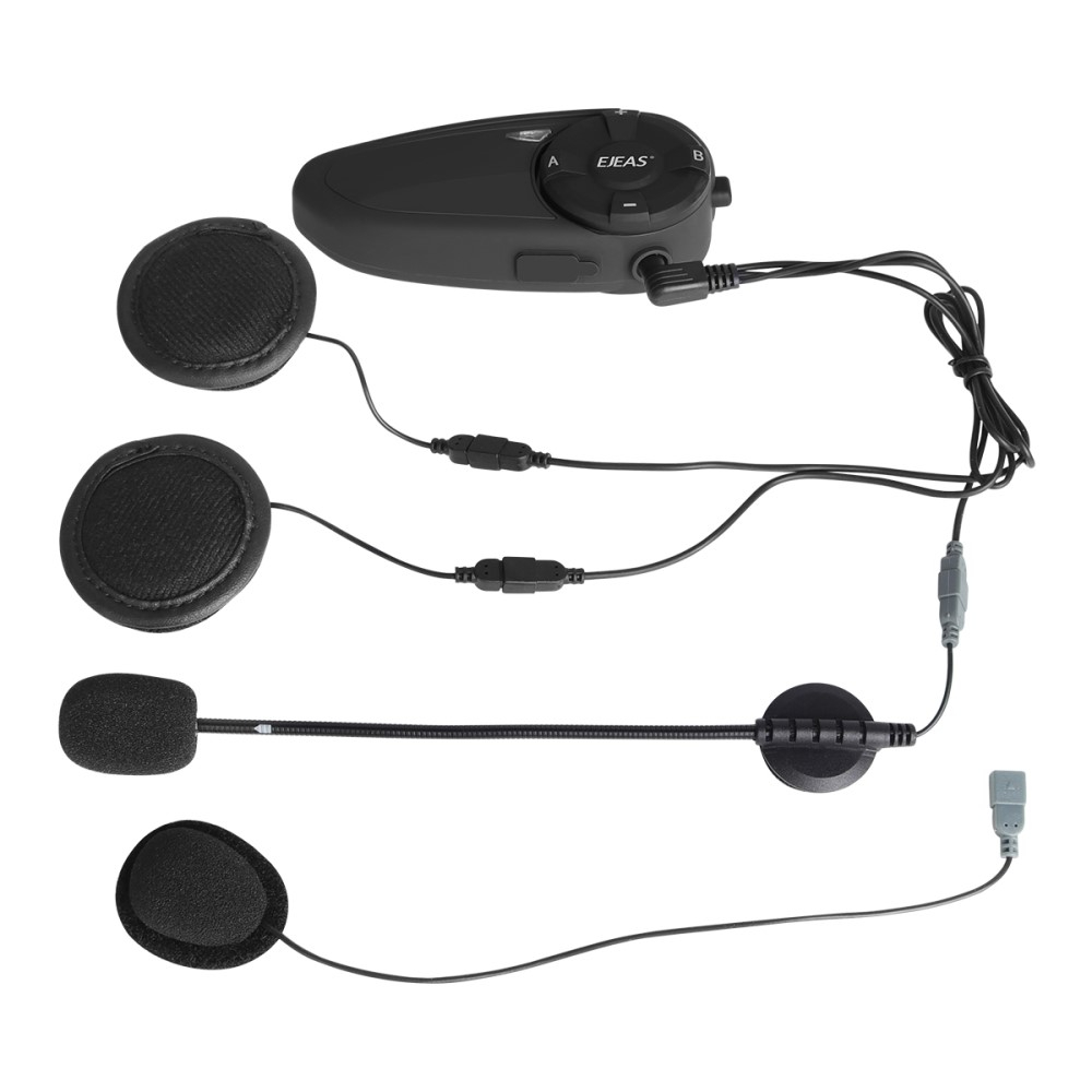 Spritzwasserfestes (IP65) Motorrad Helm Intercom Bluetooth Headset FM Radio 800m Reichweite (bis zu 7 Benutzer)
