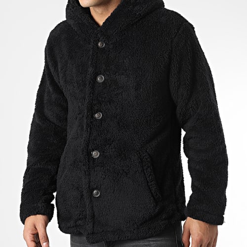 Veste Capuche Fourrure NR-K1009 Noir