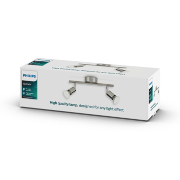 Philips spotbalk Limbali GU10 50W 2-lichts nikkel