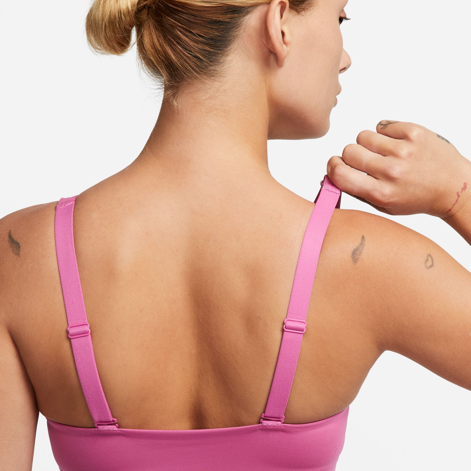 Indy Plunge Cutout Polstret Sports-BH Cosmic Fuchsia/Fossil Stone