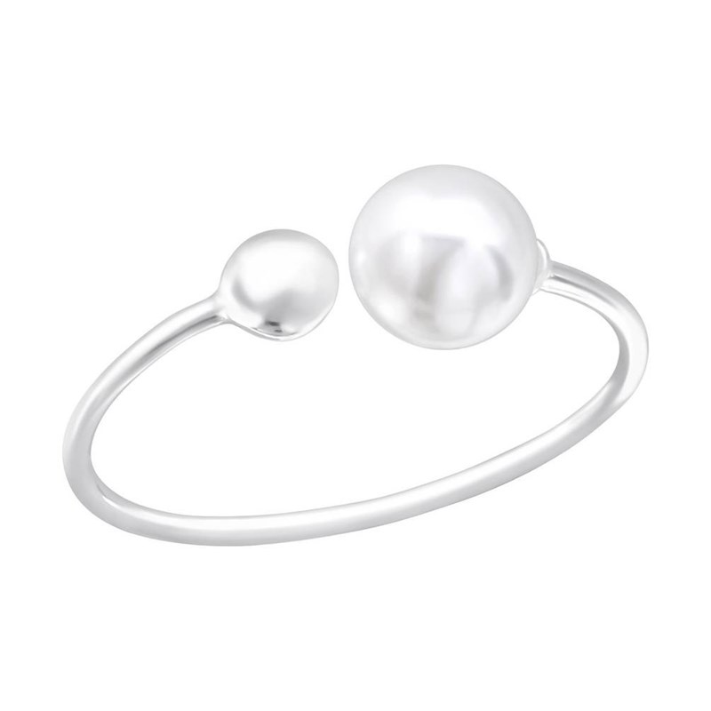 Bague perle en argent 925/1000