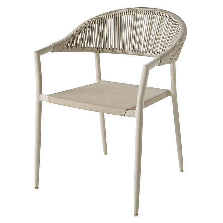 Fauteuil de jardin GoodHome Coline en cordon synthétique - Coloris sable - Hauteur 79 cm