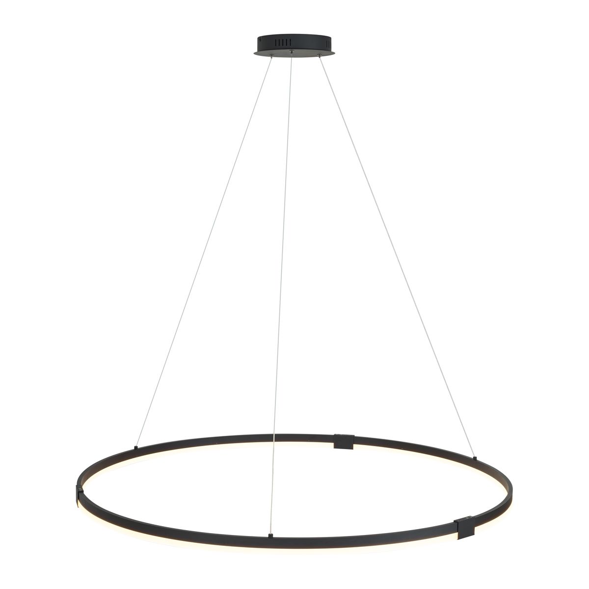 Design hanglamp zwart 120cm incl. LED 3-staps dimbaar - Anello