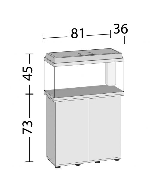 Juwel Aquarium Primo 110 - Aquaria - 81x36x45 cm Zwart Ca. 110 L