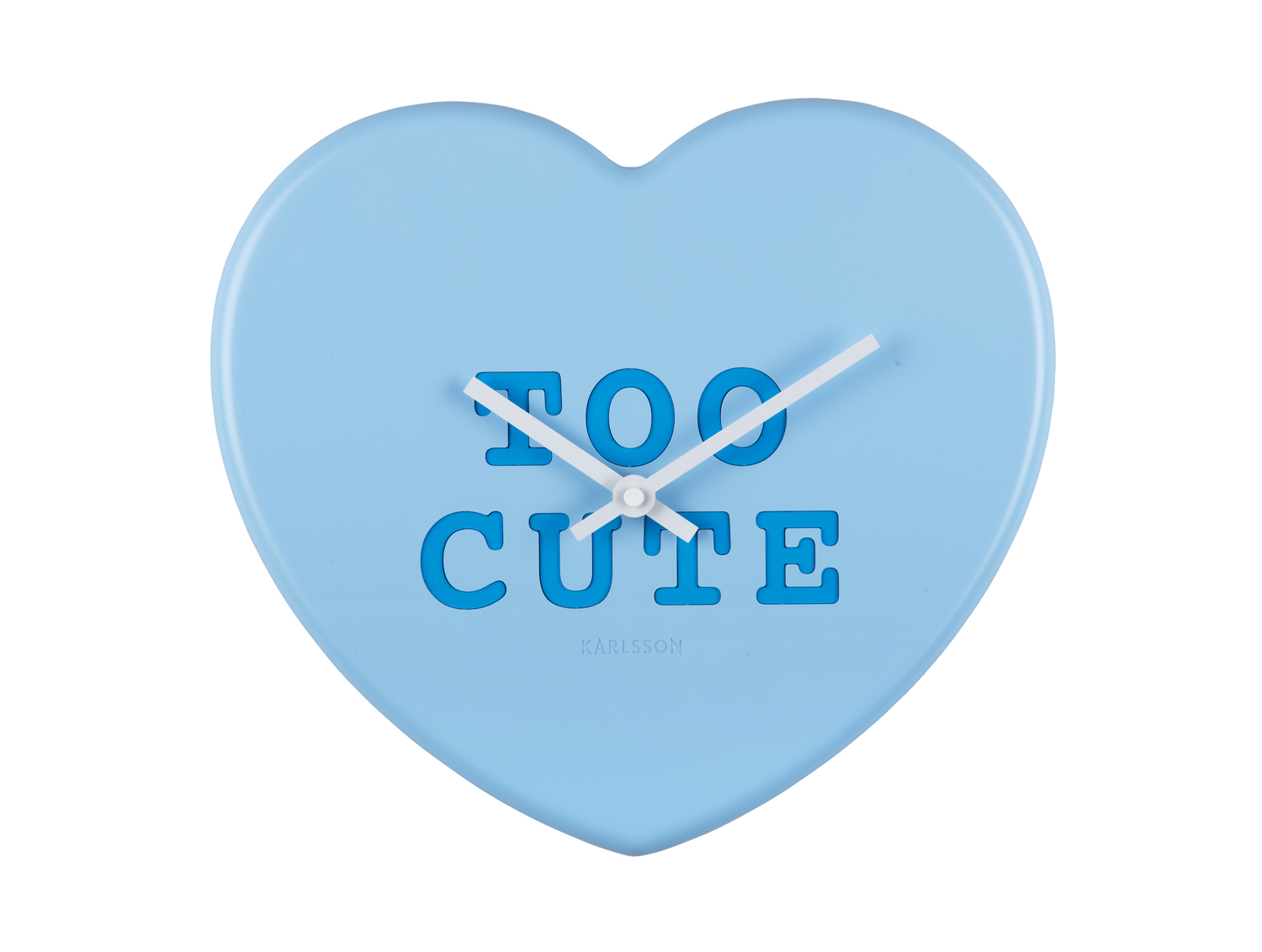 Wall clock Heart Candy soft blue