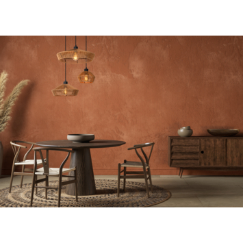 Lucide hanglamp Yunkai Ø 60 cm 60W natural houtlook