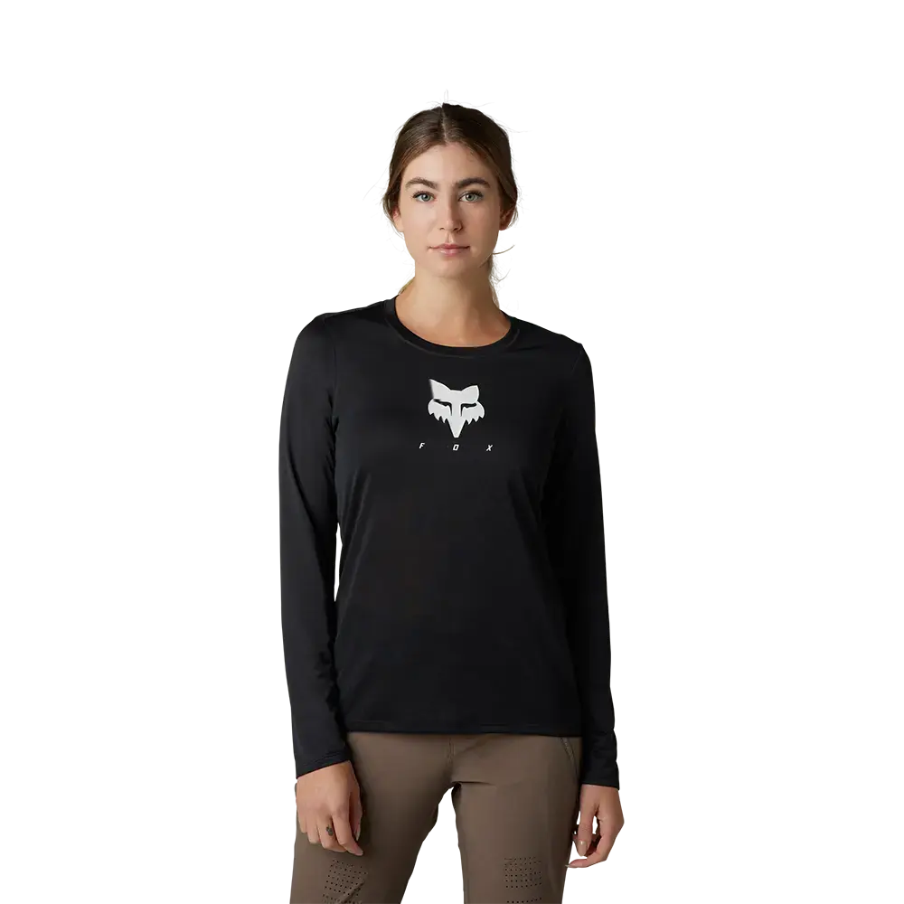 Fox Ranger Tru Dri MTB Fietsshirt Lange Mouwen Zwart Dames