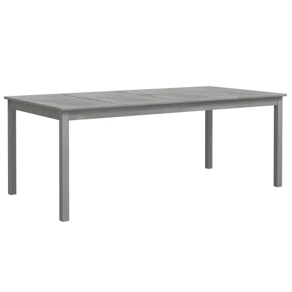 vidaXL - Tuintafel - Grijs - Massief acaciahout - 200 x 100 x 75 cm