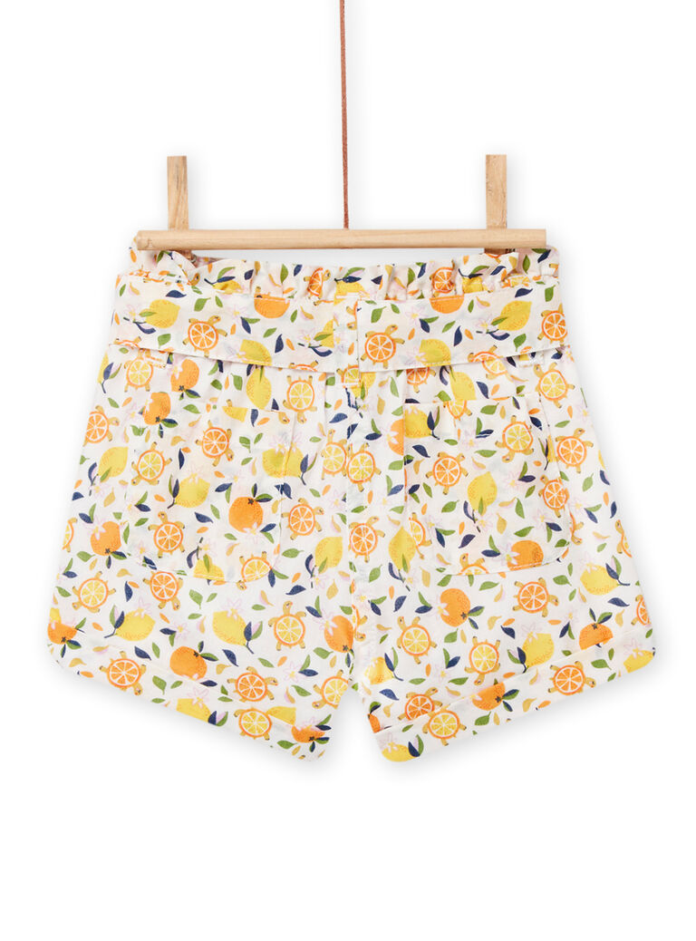 Short blanc bébé fille