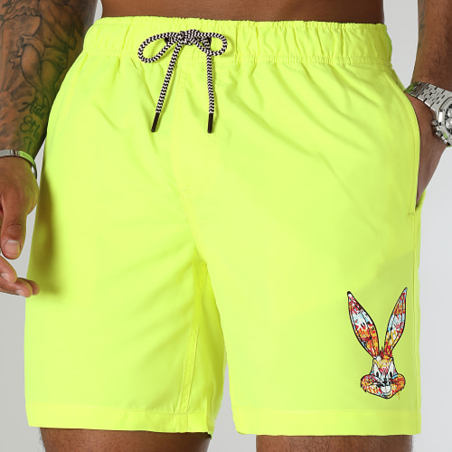 Short De Bain Bugs Bunny Graff Jaune Fluo
